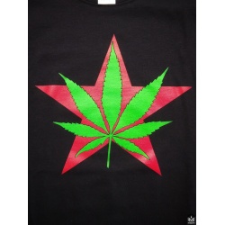 Black Cannabis Leaf NRX Shirt Small