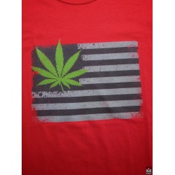 Red Cannabis Flag NRX Shirt Small