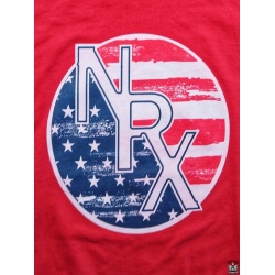 Red NRX America Flag shirt Small