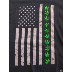 Black Cannabis Flag NRX Shirt Small